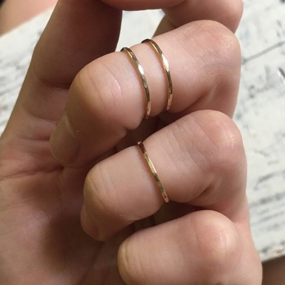 Set of 14k gold filled midi rings ✨ - Picture 3 of 3
